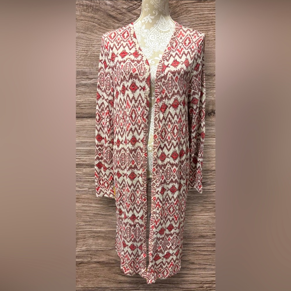 Faded Glory Women’s Size XL Print Duster Sweater